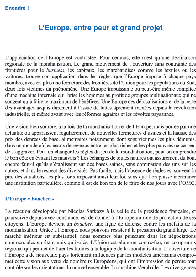 La politique, la peur et le développement durable