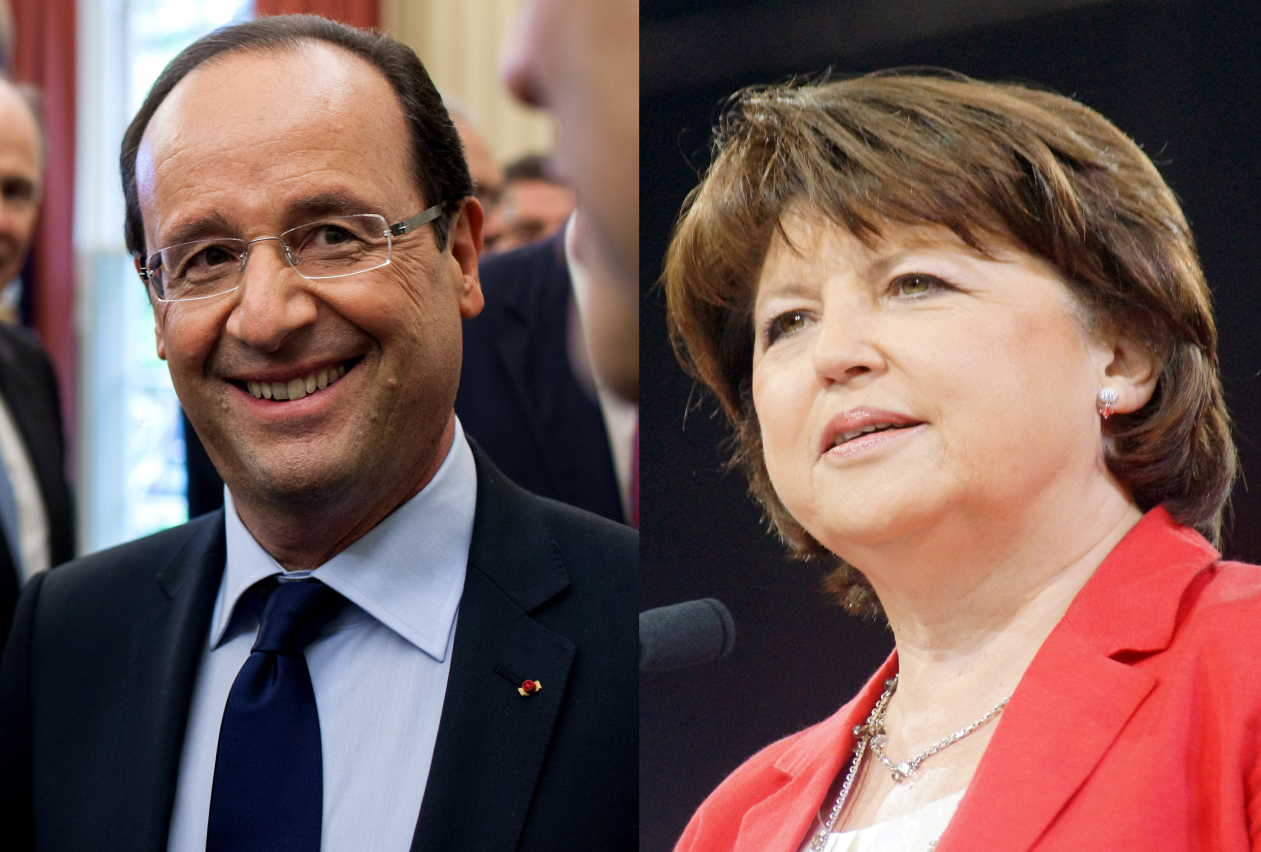François Hollande et Martine Aubry