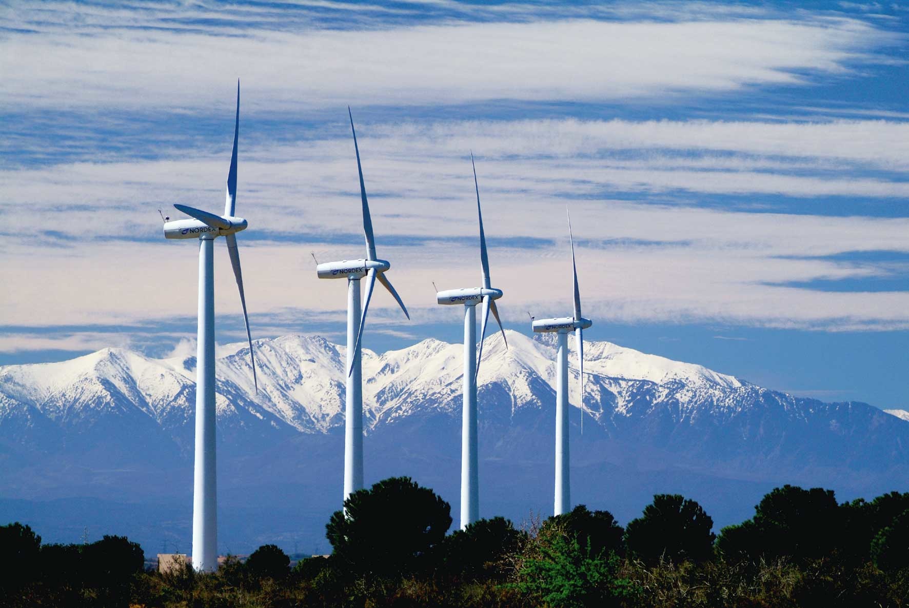 Pôle Derbi, éoliennes