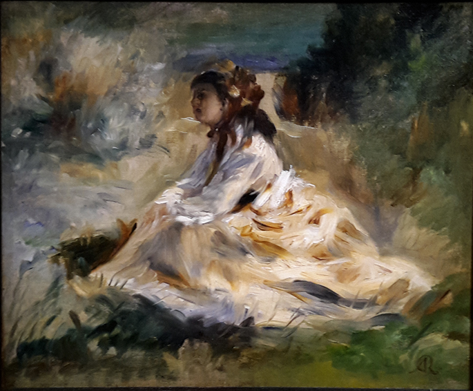 Une femme dans l'herbe, Auguste Renoir, vers 1868