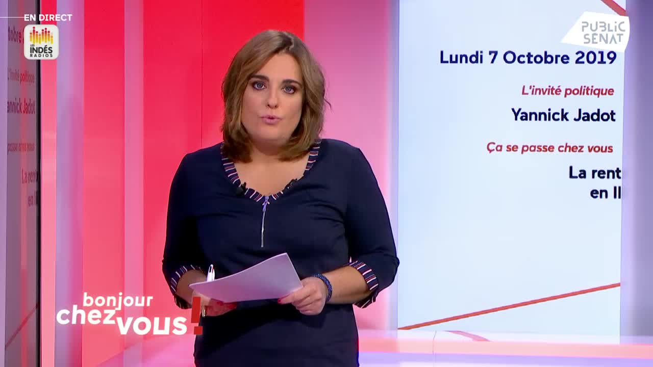 Yannick Jadot est l’invité de Bonjour chez vous ! Public Sénat