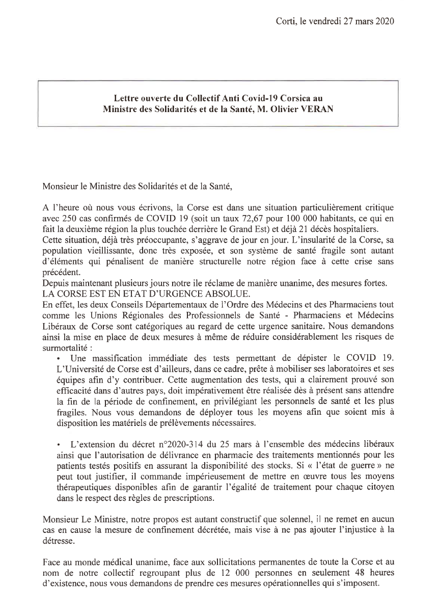 Coronavirus : la Corse en état d’urgence absolue