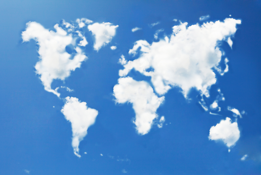 Nuages - carte du monde