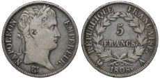 Pièce de 5 francs Napoléon de 1808