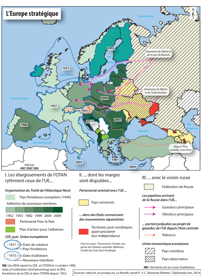 Carte géographique de “L’Europe stratégique”