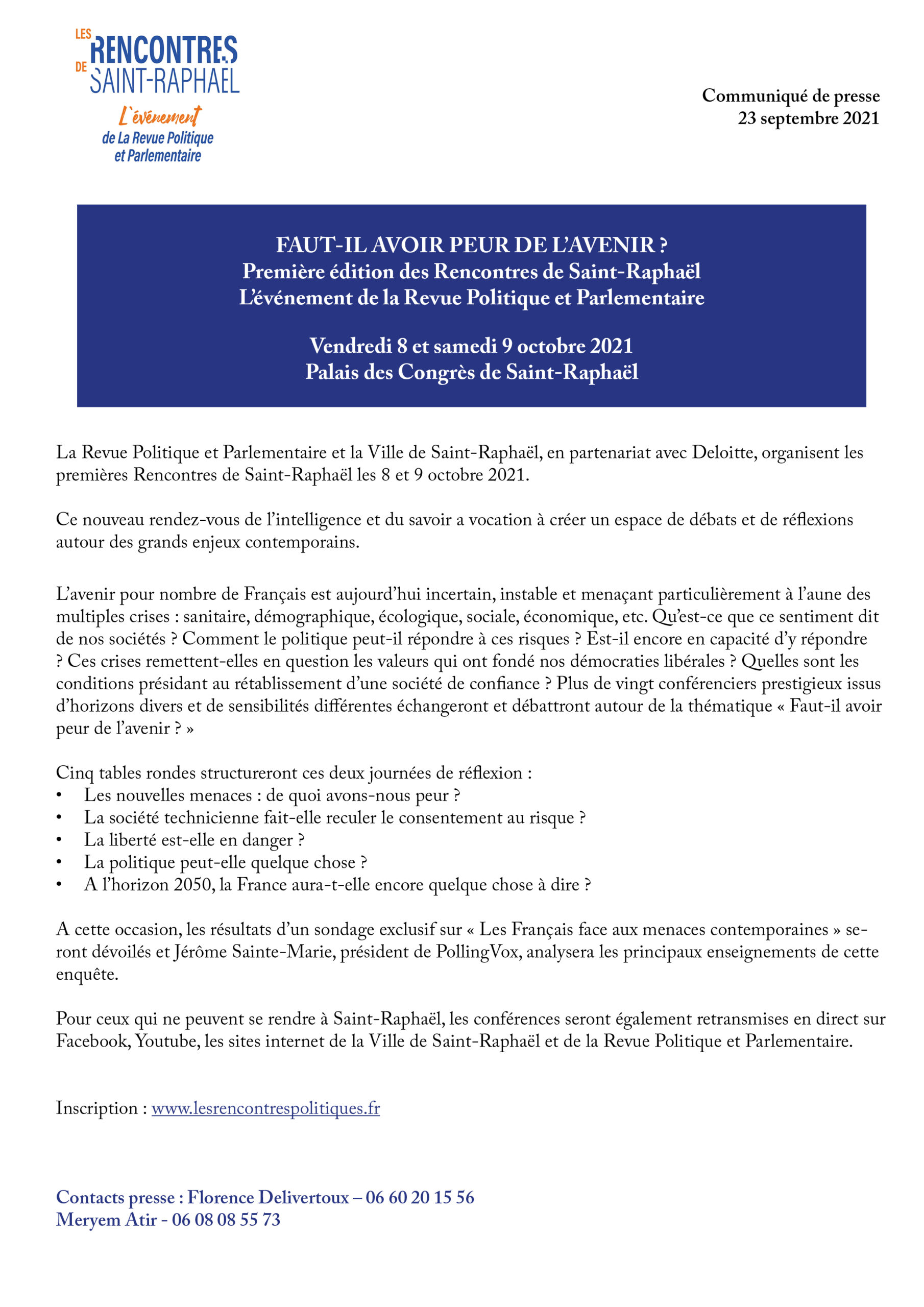 Les Rencontres de Saint-Raphaël – L’événement de la Revue Politique et Parlementaire