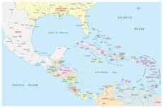 Carte région Amérique du Sud et Mer des Caraïbes