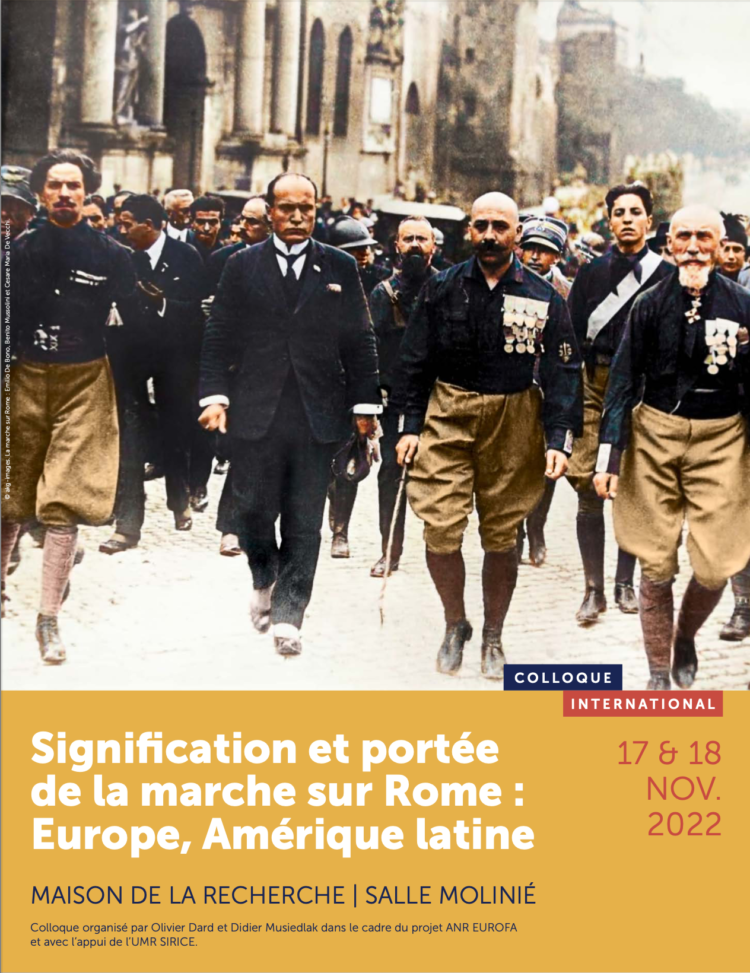 Signification et portée de la marche sur Rome : Europe, Amérique latine