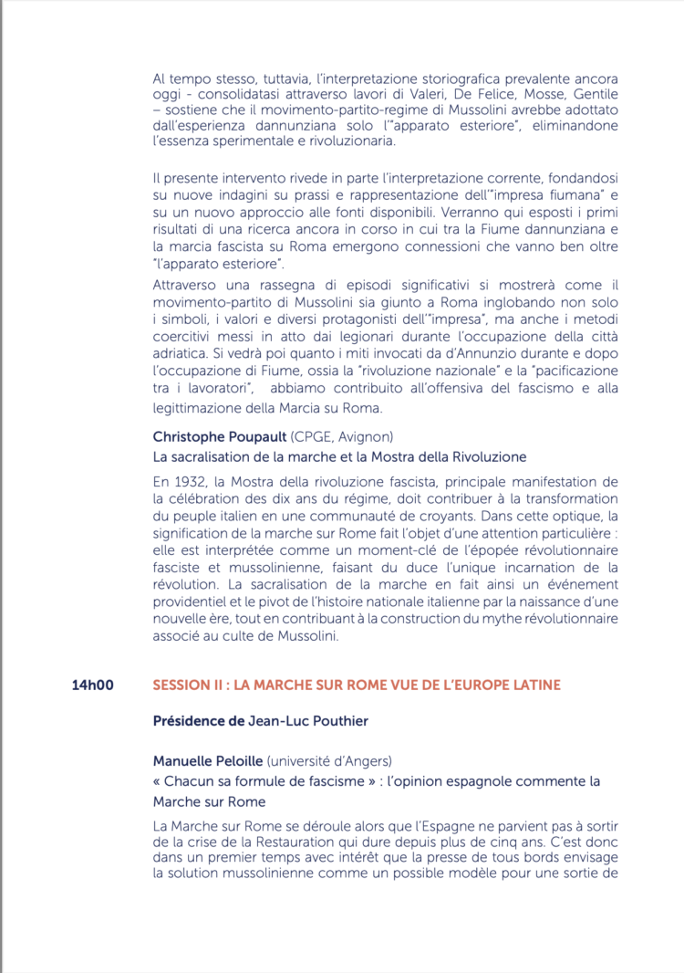 Signification et portée de la marche sur Rome : Europe, Amérique latine