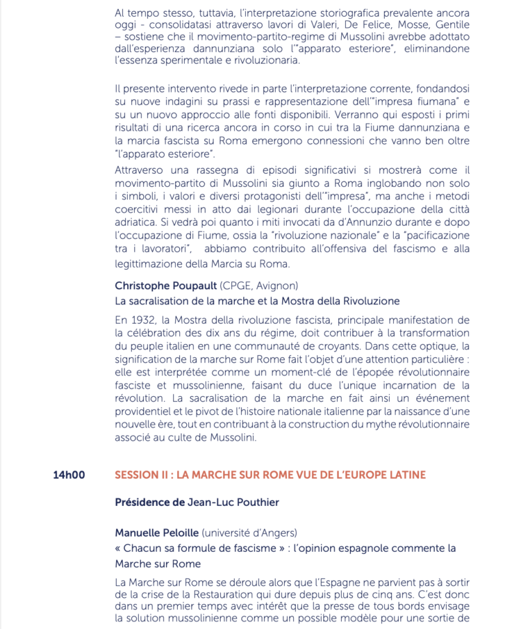 Signification et portée de la marche sur Rome : Europe, Amérique latine