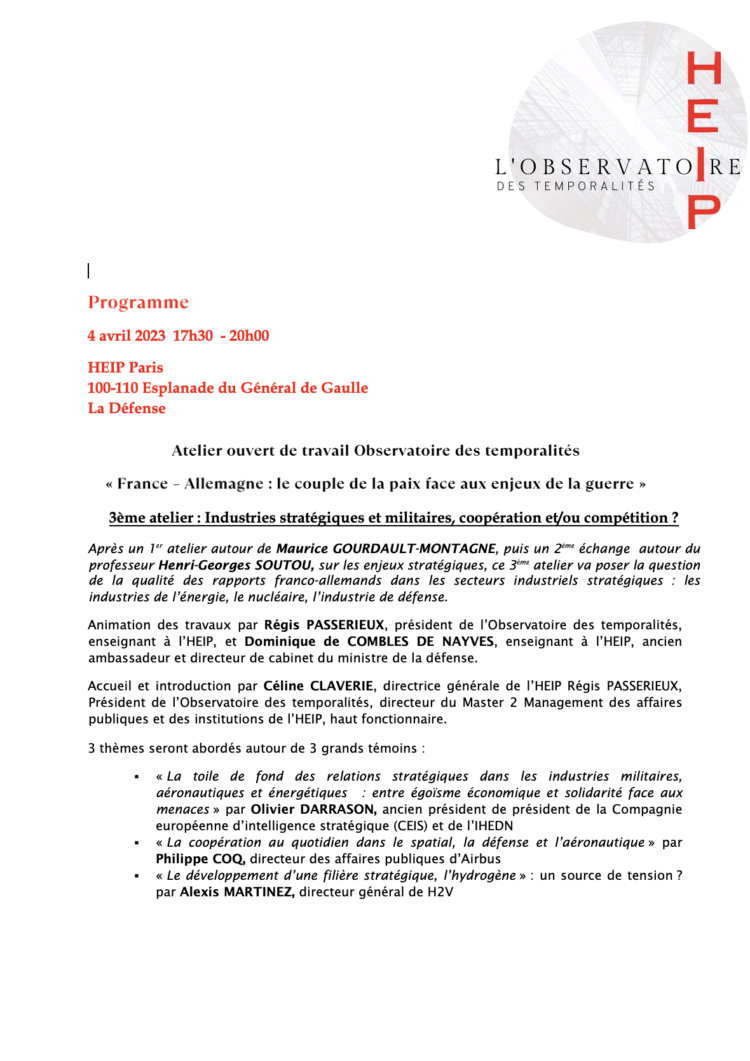 France – Allemagne : le couple de la paix face aux enjeux de la guerre